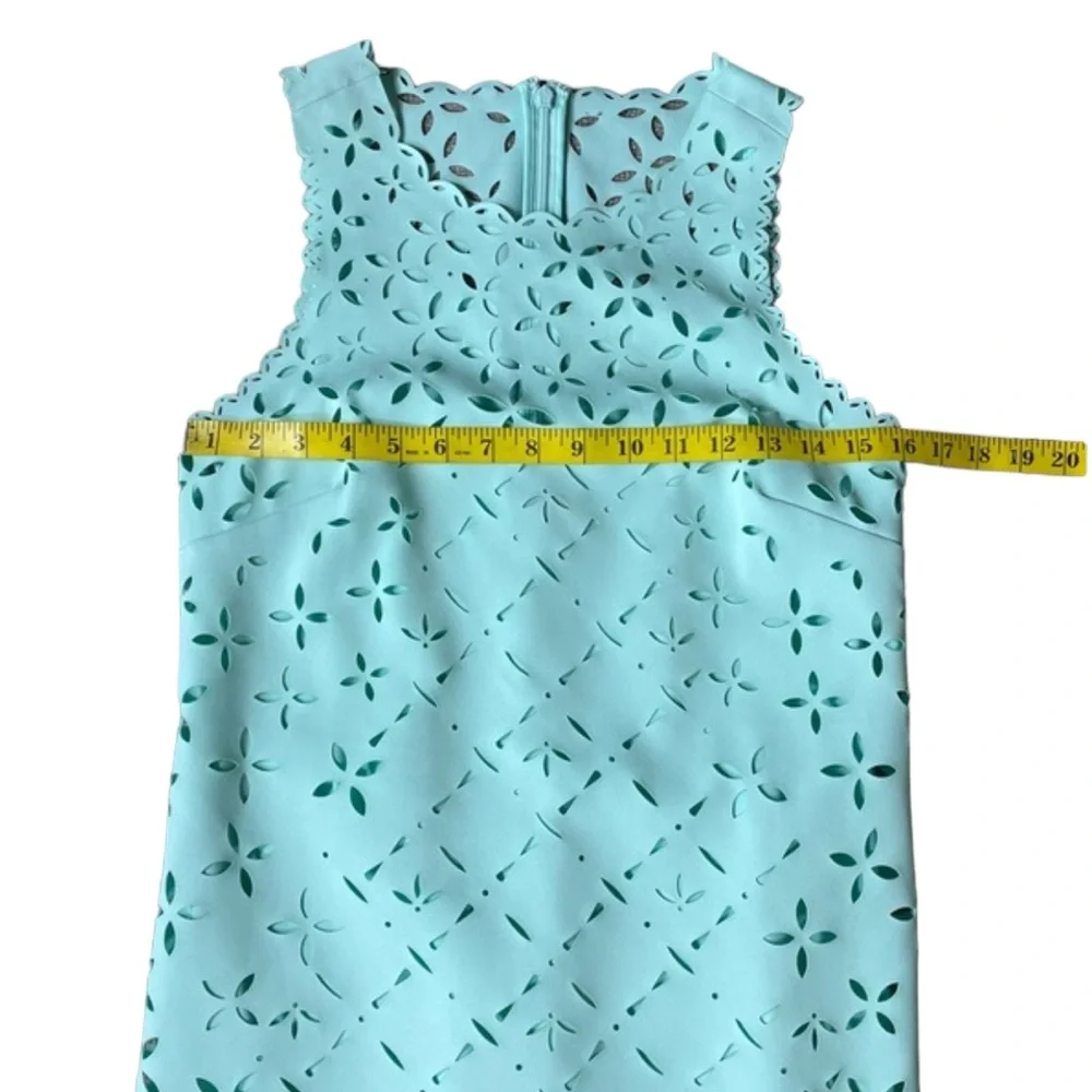 J. Crew Mint Laser Cut Shift Dress